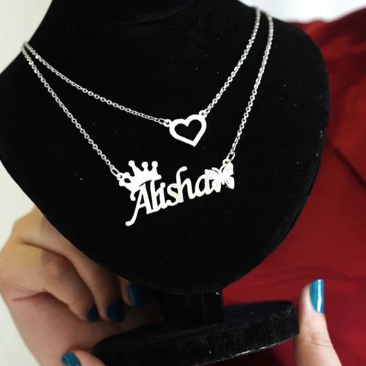 Double Chain Name Necklace